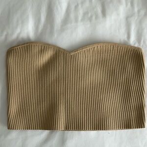 LE LIS ribbed bandeau crop top